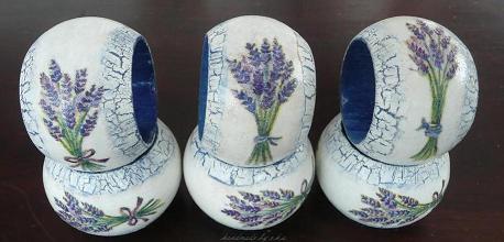 Lavande bagues pour serviettes 